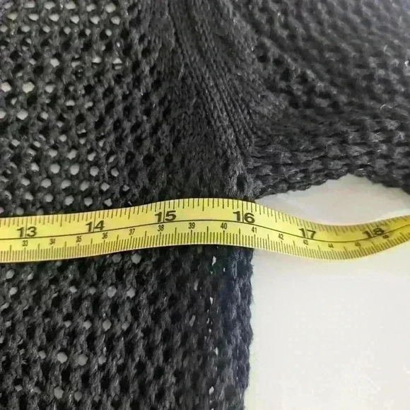 Mango Net V Neck Knit Long Sleeve Sweater - Large - Picture 3 of 4